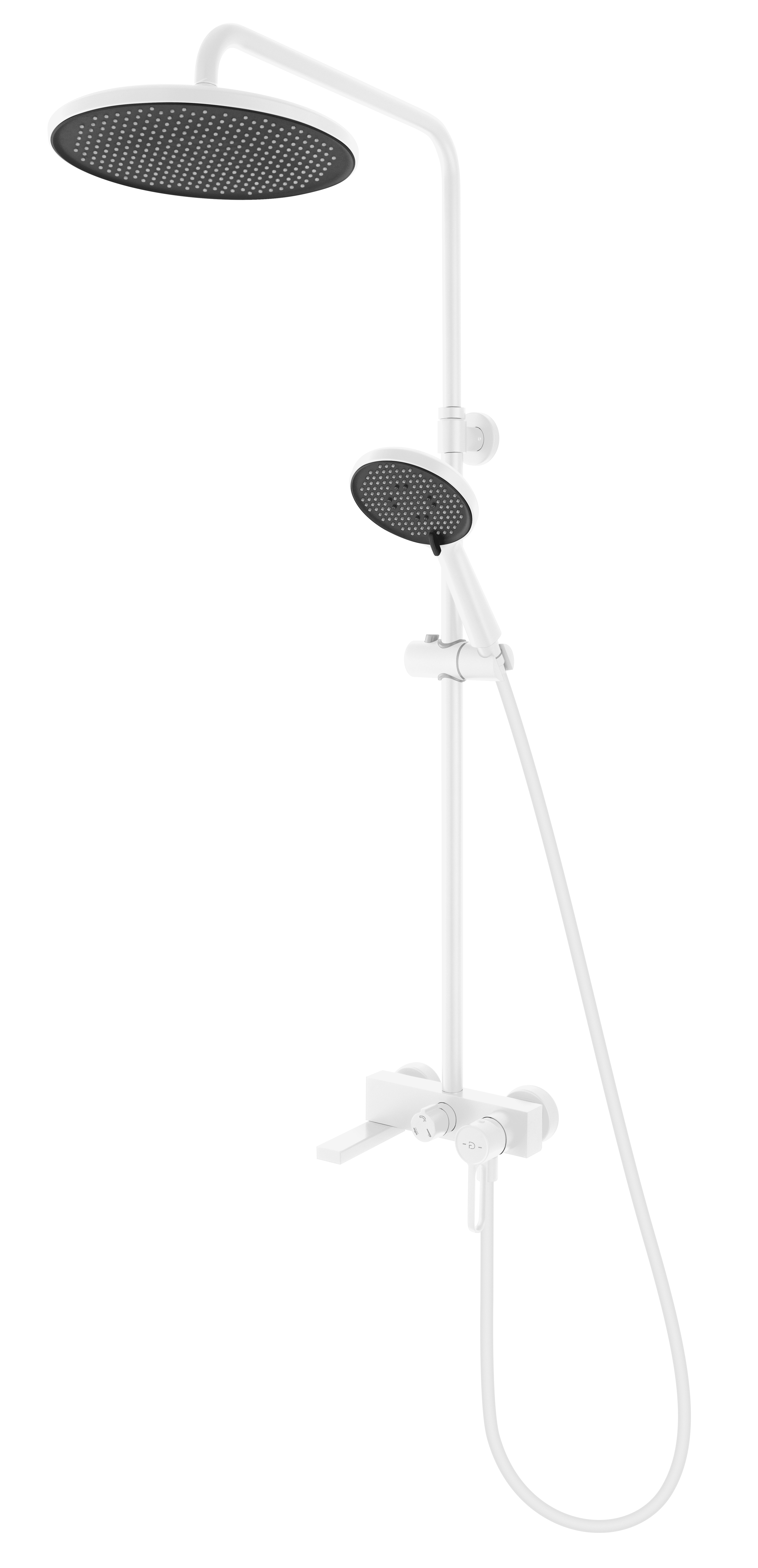 Coloană pentru cadă și duș Zaffiro, alb mat