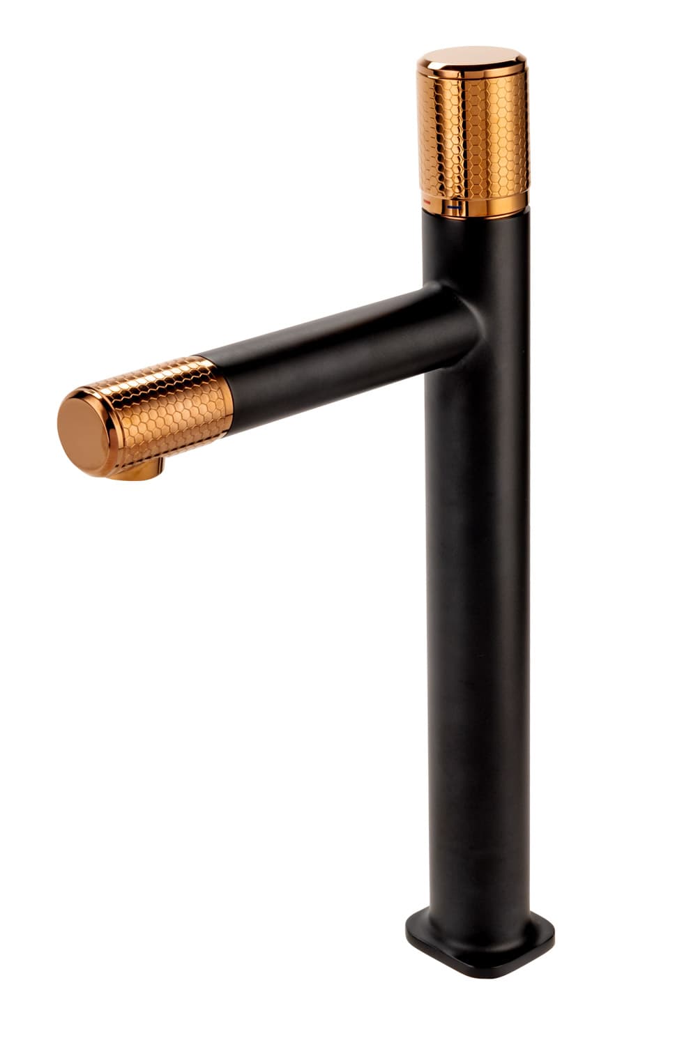 Baterie stativa lavoar inalta Ardesia, negru-roz auriu